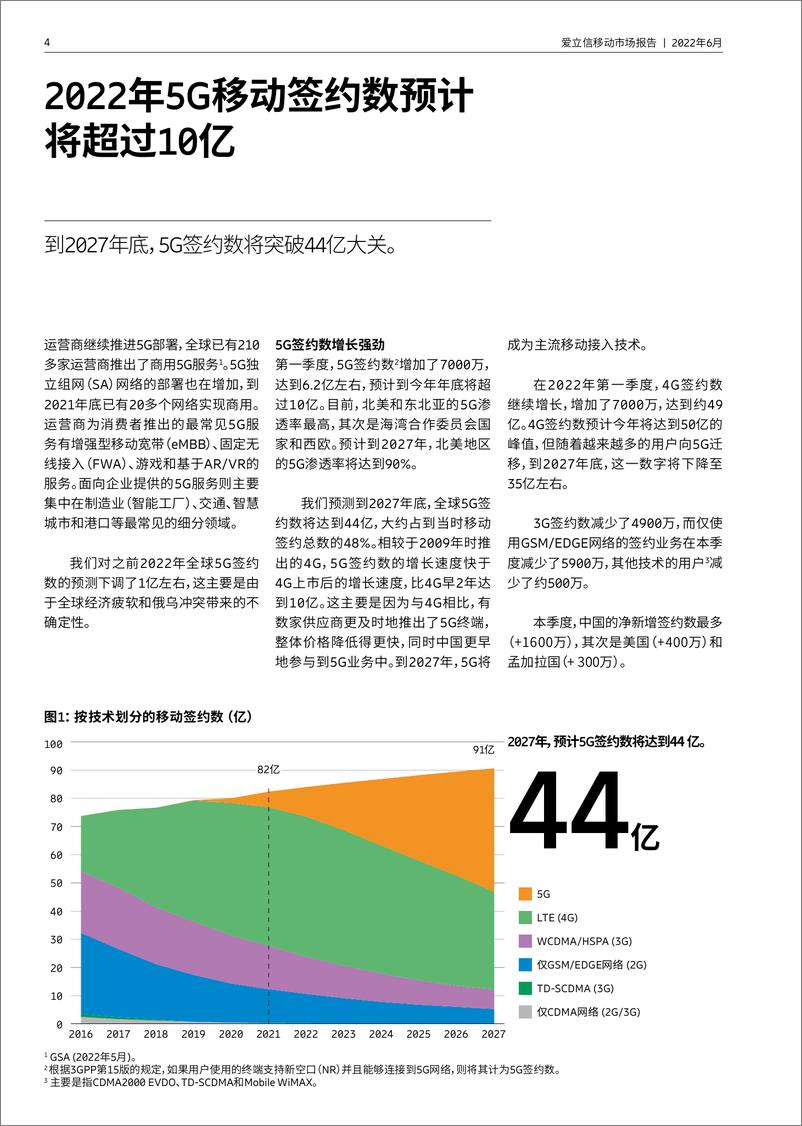 《爱立信移动市场报告+-+2022年6月（中文版）-40页》 - 第5页预览图