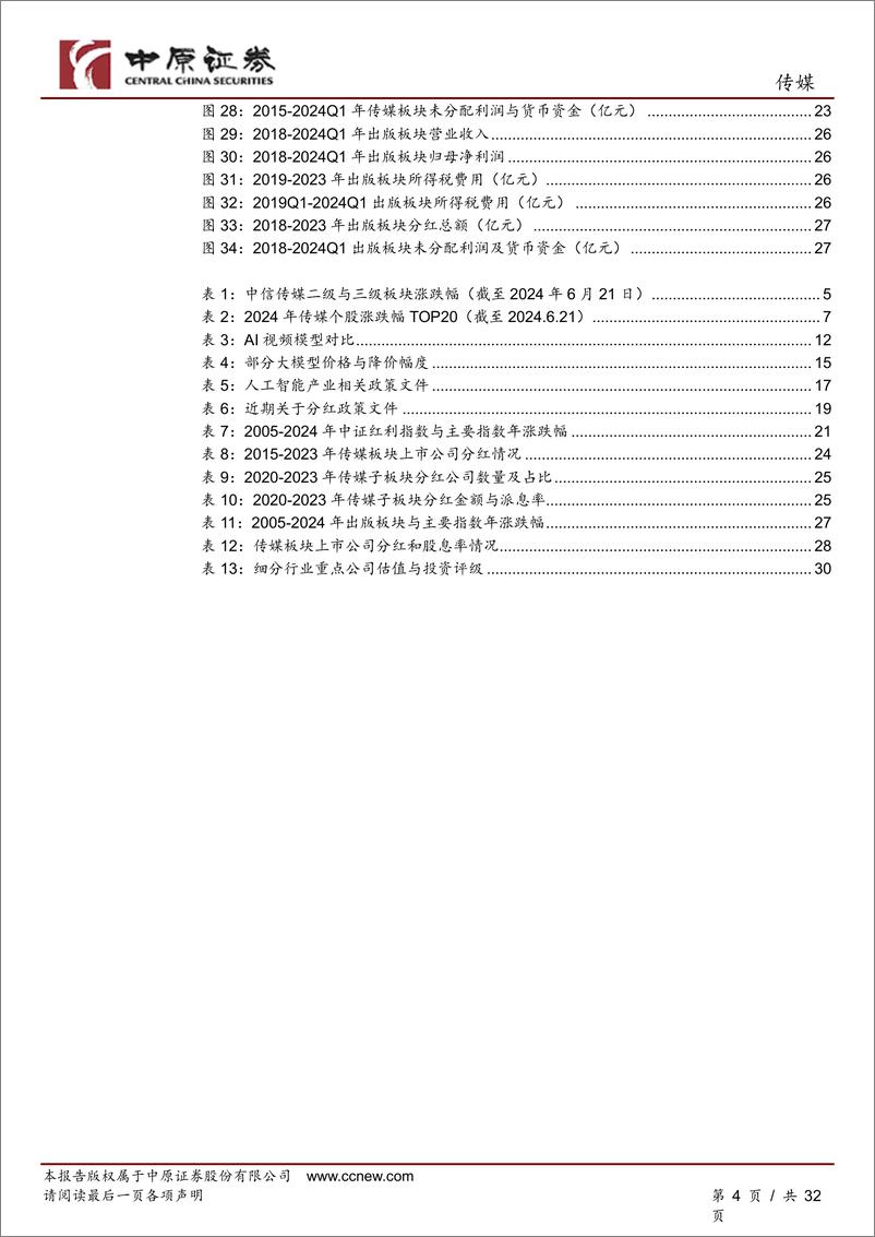 《中原证券-传媒行业半年度策略：举AI为利矛，以红利作坚盾》 - 第4页预览图