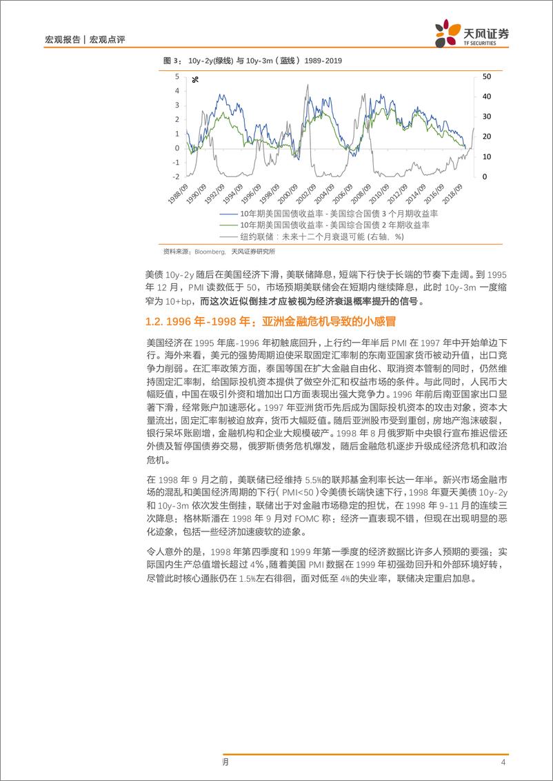 《对比“令人惊艳”的90年代和现在：这次美国经济能否躲过衰退？-20190530-天风证券-14页》 - 第5页预览图