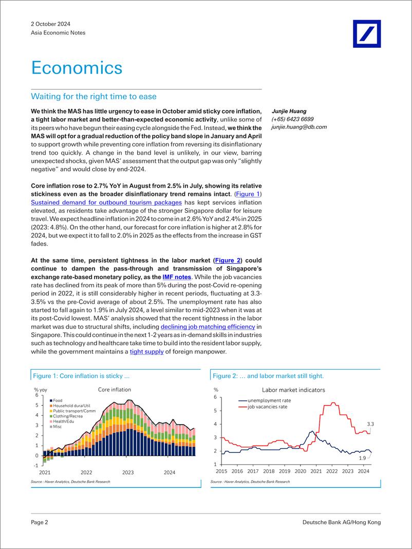 《Deutsche Bank-Asia Economic Notes Singapore No hurry to ease-110573442》 - 第2页预览图