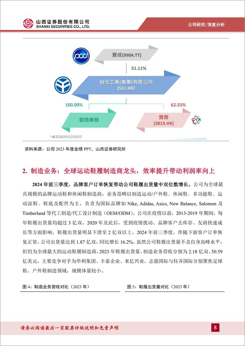 《裕元集团(0551.HK)制造业务利润率回升，零售业务静待客流改善-241204-山西证券-31页》 - 第8页预览图