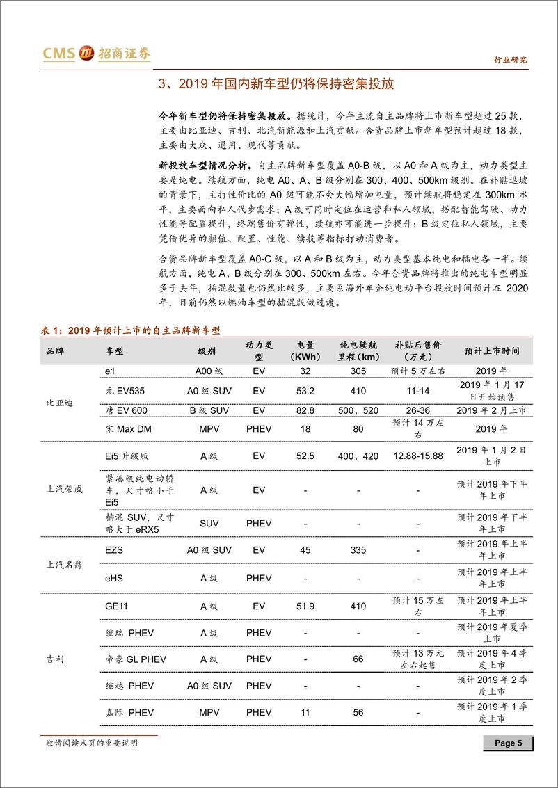 《新能源行业动力电池与电气系统系列报告之（二十五）：新能源车1月产销大增，中游Q1有望保持较高景气-20190214-招商证券-11页》 - 第6页预览图