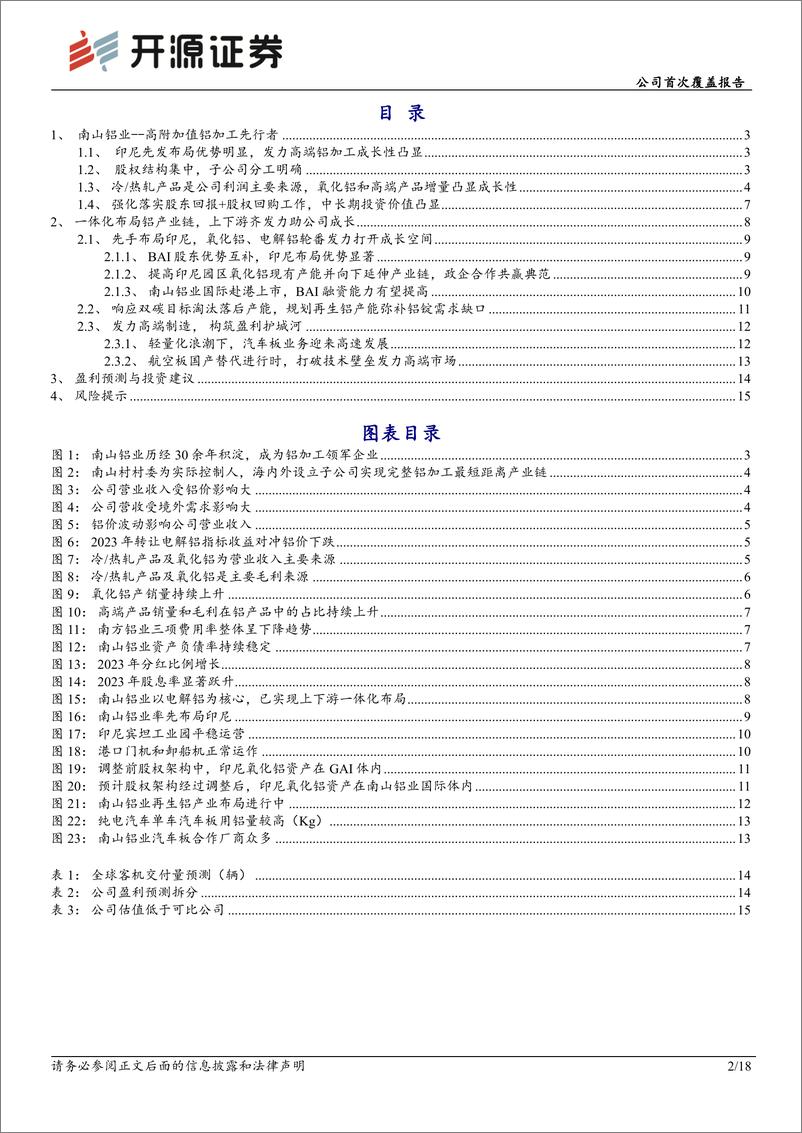 《开源证券-南山铝业-600219-公司首次覆盖报告：一体化布局铝产业链，国内外上下游齐发力助成长》 - 第2页预览图