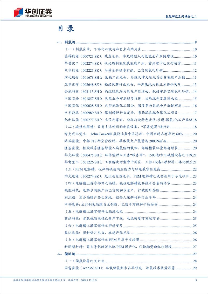《氢能行业深度研究报告：氢能研究系列报告之二，产业链企业梳理-20230628-华创证券-55页》 - 第4页预览图