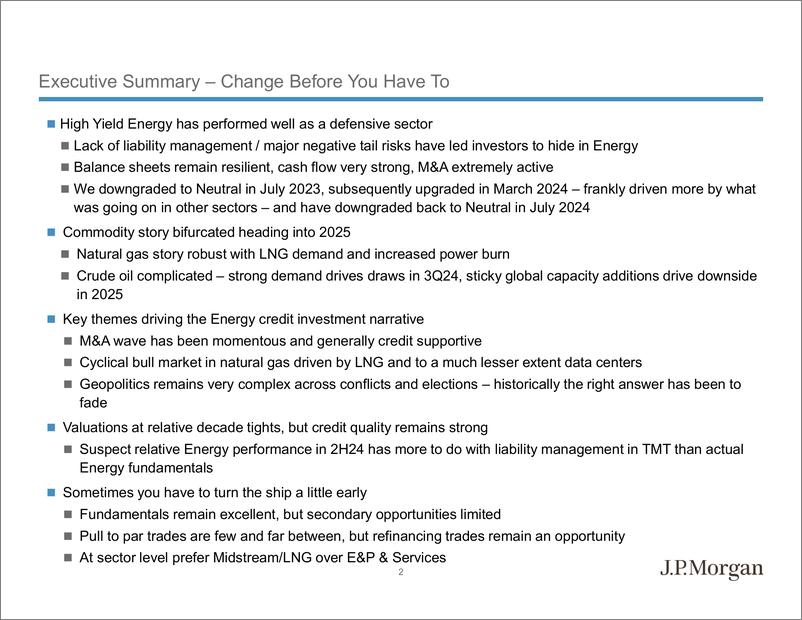 《JPMorgan Econ  FI-2024 Mid-Year Outlook High Yield Energy-109082110》 - 第2页预览图