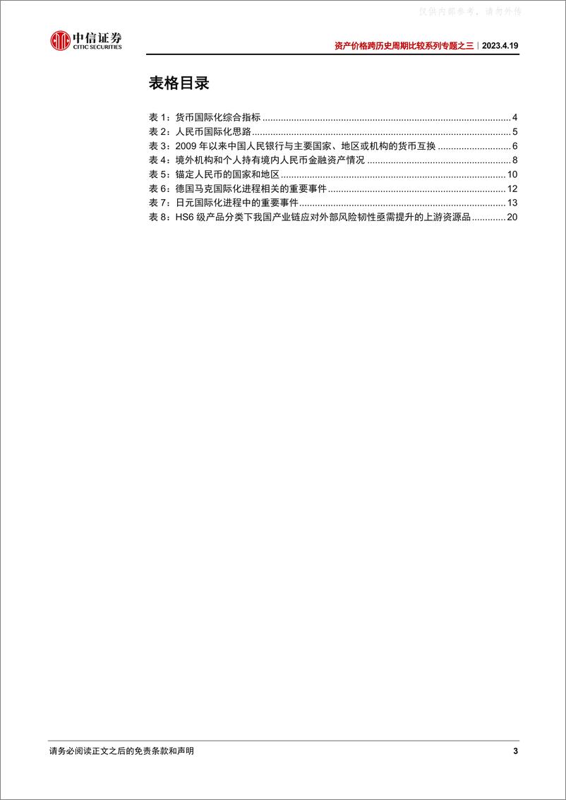 《中信证券-资产价格跨历史周期比较系列专题之三：德国马克、日元国际化对人民币国际化的借鉴-230419》 - 第3页预览图