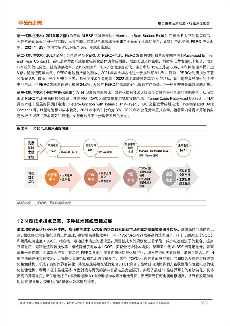 《电力设备及新能源行业深度报告：三类新型技术抢棒PERC，N型高效时代开启-20220715-平安证券-22页》 - 第7页预览图