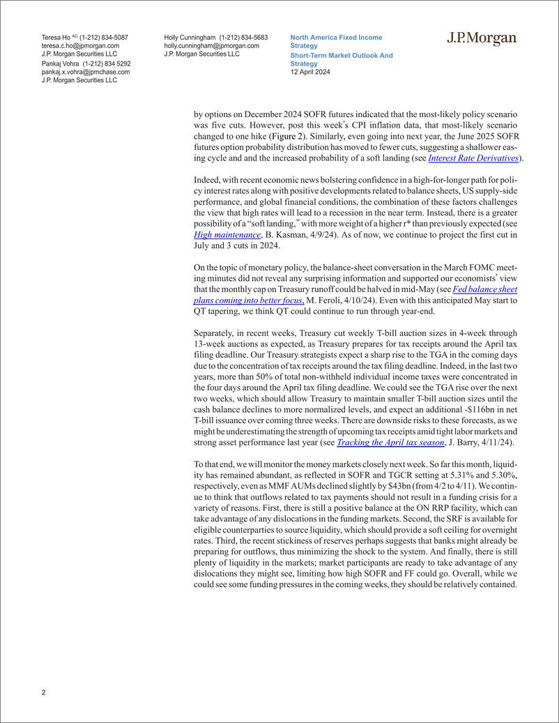 《JPMorgan Econ  FI-Short-Term Market Outlook And Strategy When two roads diverg...-107557097》 - 第2页预览图