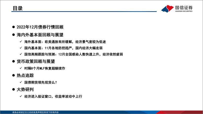 《债海观潮，大势研判，经济进入验证窗口，收益率波动中上行-20221230-国信证券-51页》 - 第4页预览图