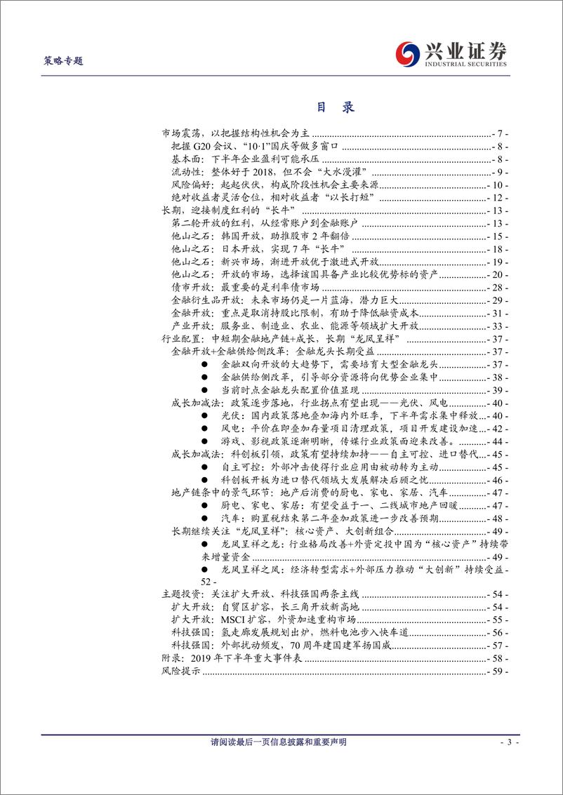 《2019年下半年度投资策略：开放的红利-20190625-兴业证券-60页》 - 第4页预览图
