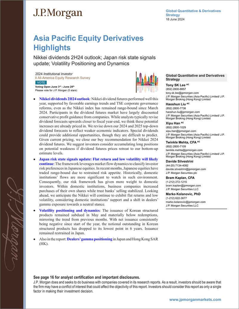 《JPMorgan-Asia Pacific Equity Derivatives Highlights Nikkei dividends ...-108738562》 - 第1页预览图