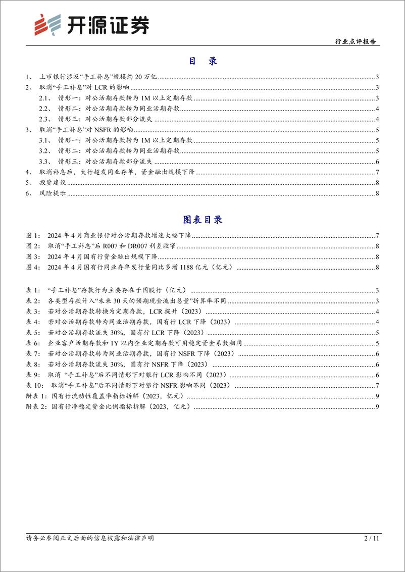 《银行业存款监管跟踪点评：取消“手工补息”对流动性指标的影响测算-240524-开源证券-11页》 - 第2页预览图