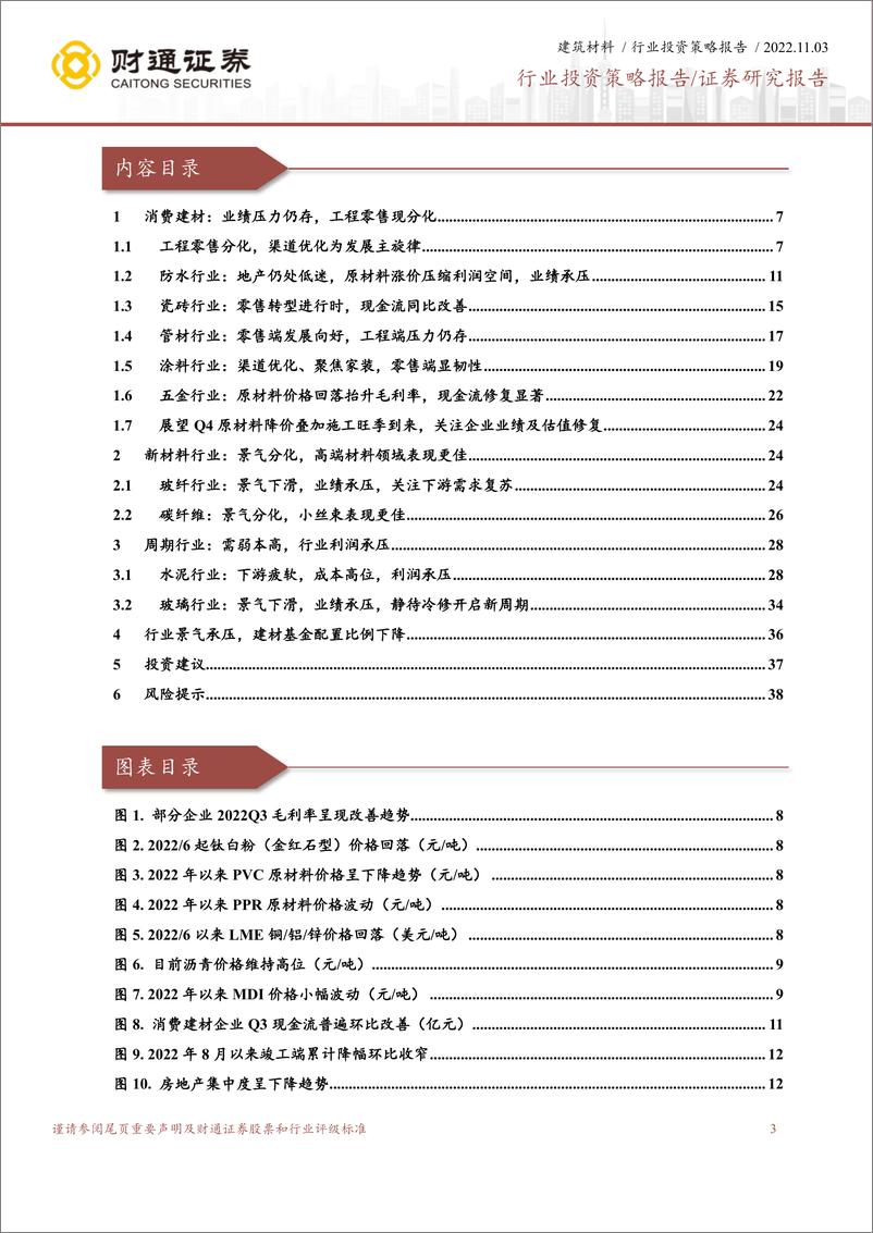 《建材材料行业2022年三季报总结：行业Q3业绩承压，底部或现，静待复苏-20221103-财通证券-39页》 - 第4页预览图