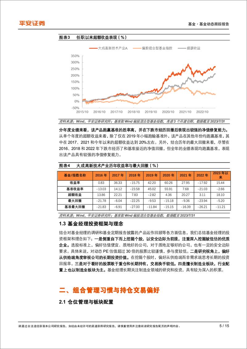 《基金经理系列研究报告之一：大成基金刘旭，安全边际出发挖掘个股，擅长制造业领域-20230809-平安证券-15页》 - 第6页预览图