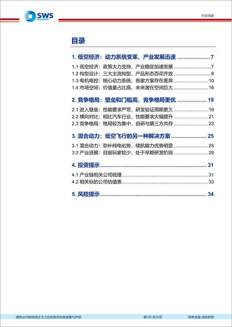 《机械设备行业低空经济系列报告三-动力系统方案讨论，电机电控：飞行汽车动力核心，国内供应商稀缺-240711-申万宏源-35页》 - 第3页预览图