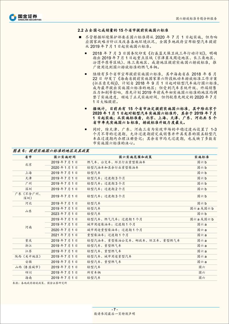 《新能源与汽车行业国六排放标准专题分析报告：国六标准提前实施，市场面临调整-20190709-国金证券-23页》 - 第8页预览图