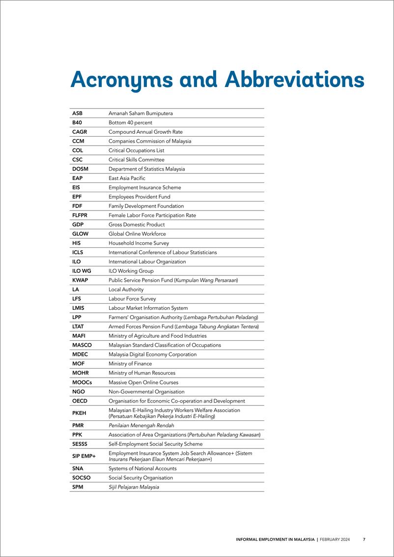 《世界银行-马来西亚非正规就业：改革的趋势、挑战和机遇（英）-2024.2-102页》 - 第7页预览图