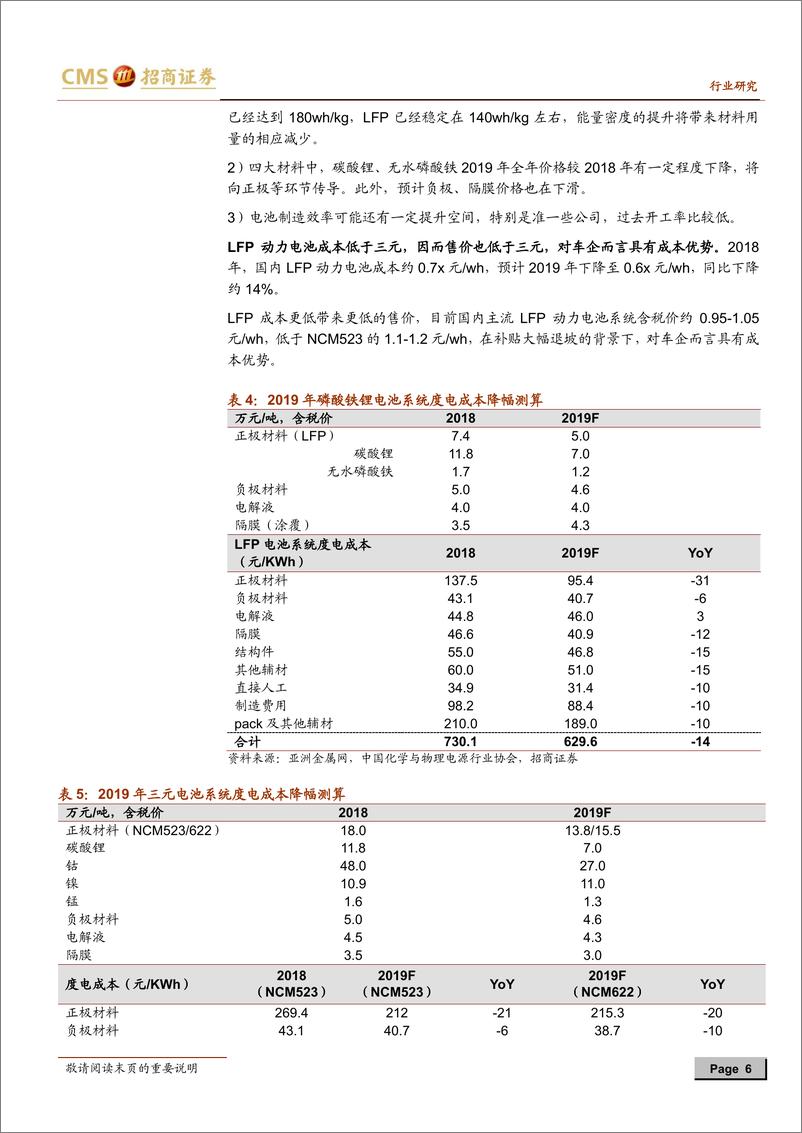 《新能源行业动力电池与电气系统系列报告之（三十七）：下游应用领域持续拓展，磷酸铁锂产业可能良性发展-20191225-招商证券-20页》 - 第7页预览图