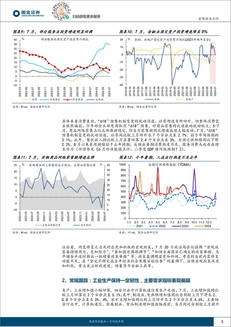 《2024年7月经济数据点评：经济或进入政策观察期-240817-国金证券-10页》 - 第5页预览图