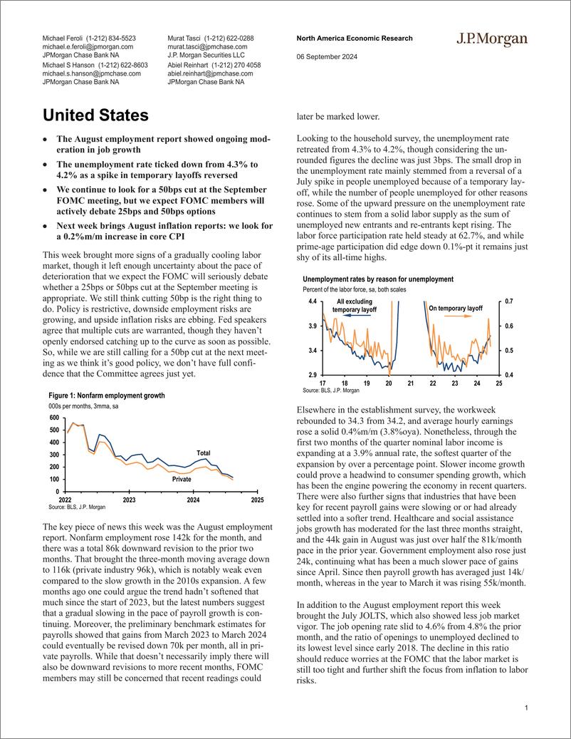 《JPMorgan Econ  FI-United States-110225966》 - 第1页预览图