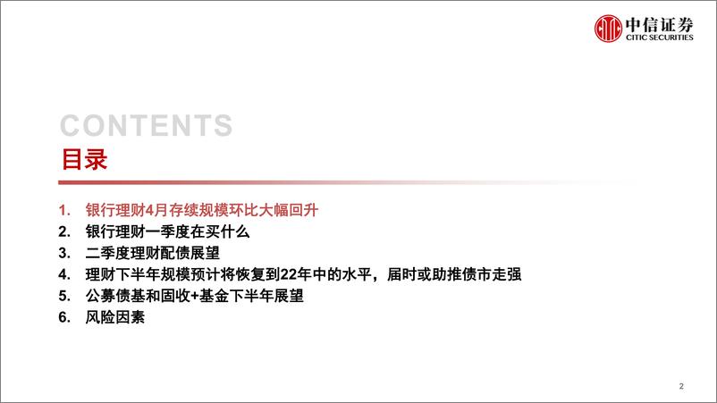 《理财、债基、固收+2023下半年投资策略：攻守势异，柳暗花明-20230528-中信证券-26页》 - 第4页预览图