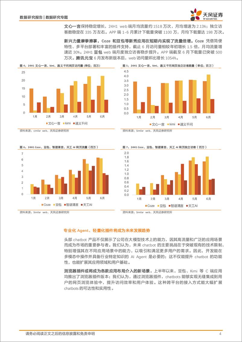 《人工智能行业数据研究·AI应用流量监控：2024上半年全球AI应用成绩单-240803-天风证券-14页》 - 第4页预览图