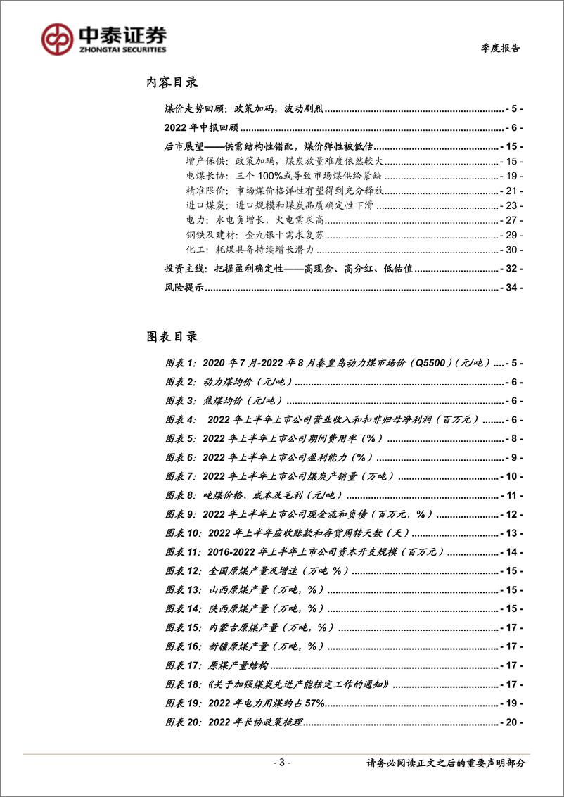 《煤炭行业2022年中报总结及展望：凌寒独自开-20220913-中泰证券-35页》 - 第4页预览图