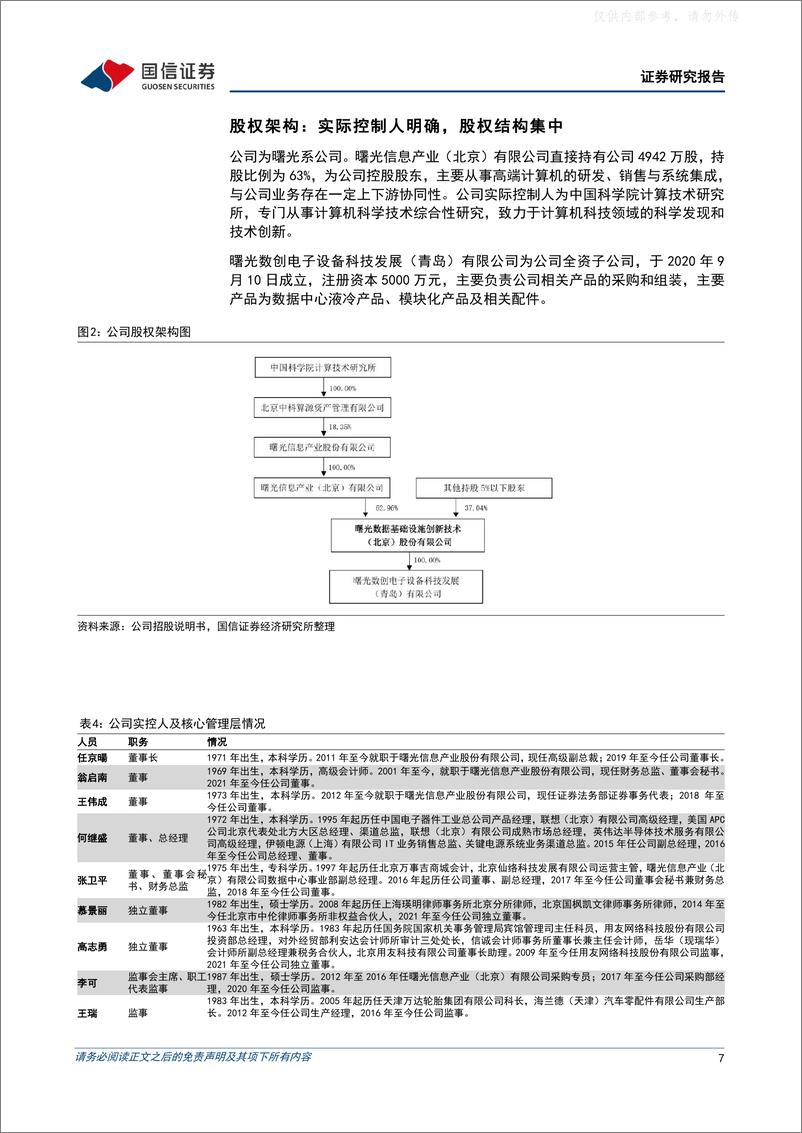 《国信证券-曙光数创(872808)数字经济的液冷引领者，夯实算力产业强国根基-230328》 - 第7页预览图