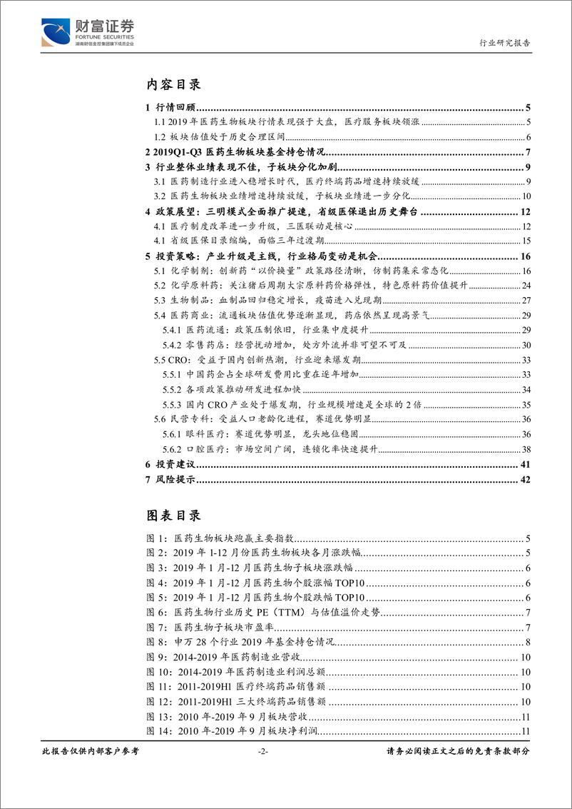 《医药生物行业：行业格局重塑加快，把握产业升级主线-20191230-财富证券-43页》 - 第3页预览图