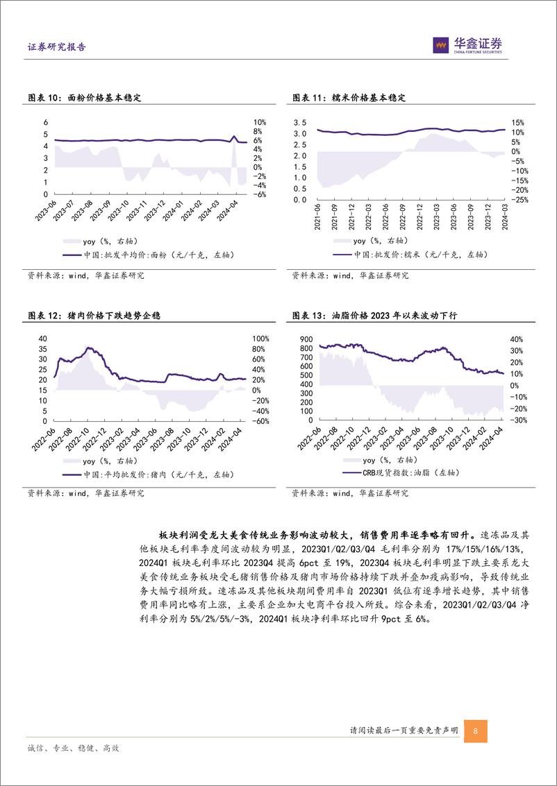 《食品饮料行业速冻品及其他板块2023年及2024Q1总结：B端开拓为主线，预制菜红利释放-240511-华鑫证券-22页》 - 第8页预览图