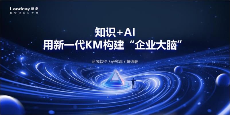 《蓝凌研究院_黄德毅__2024年知识 AI_用新一代KM构建_企业大脑_报告》 - 第1页预览图