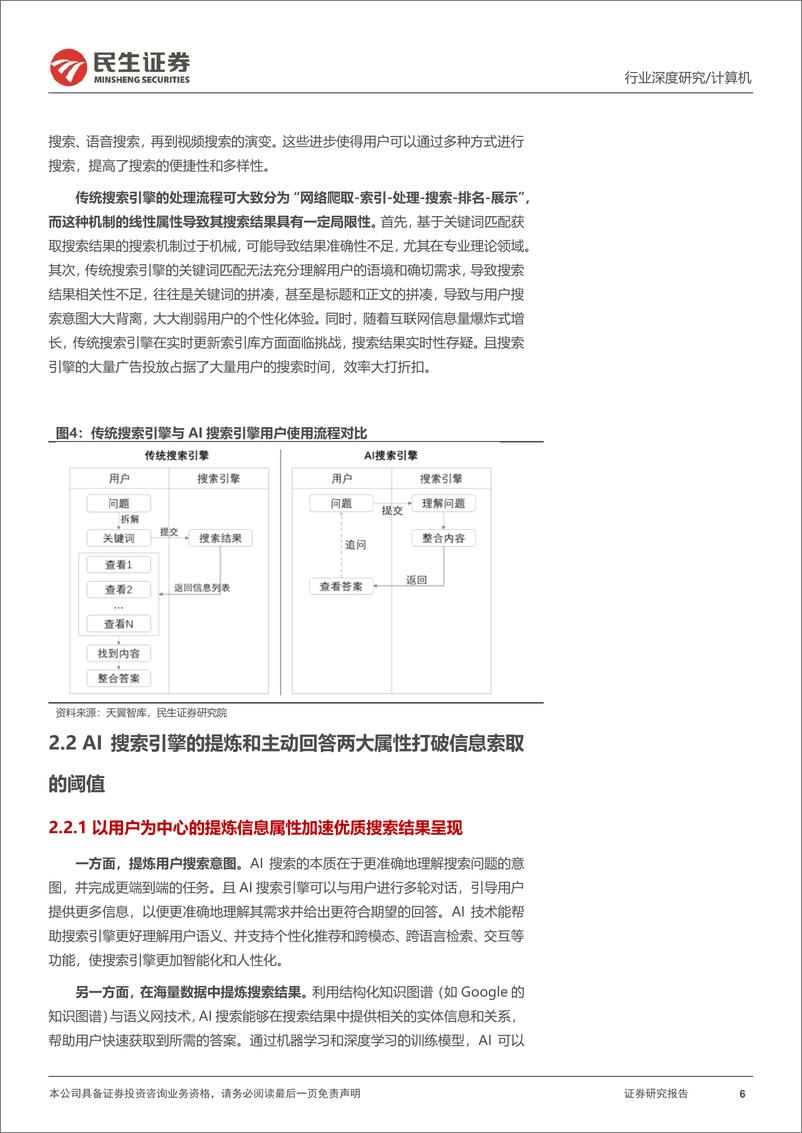 《计算机行业深度报告：AI搜索，大模型商业落地“第一束光”-241111-民生证券-25页》 - 第5页预览图