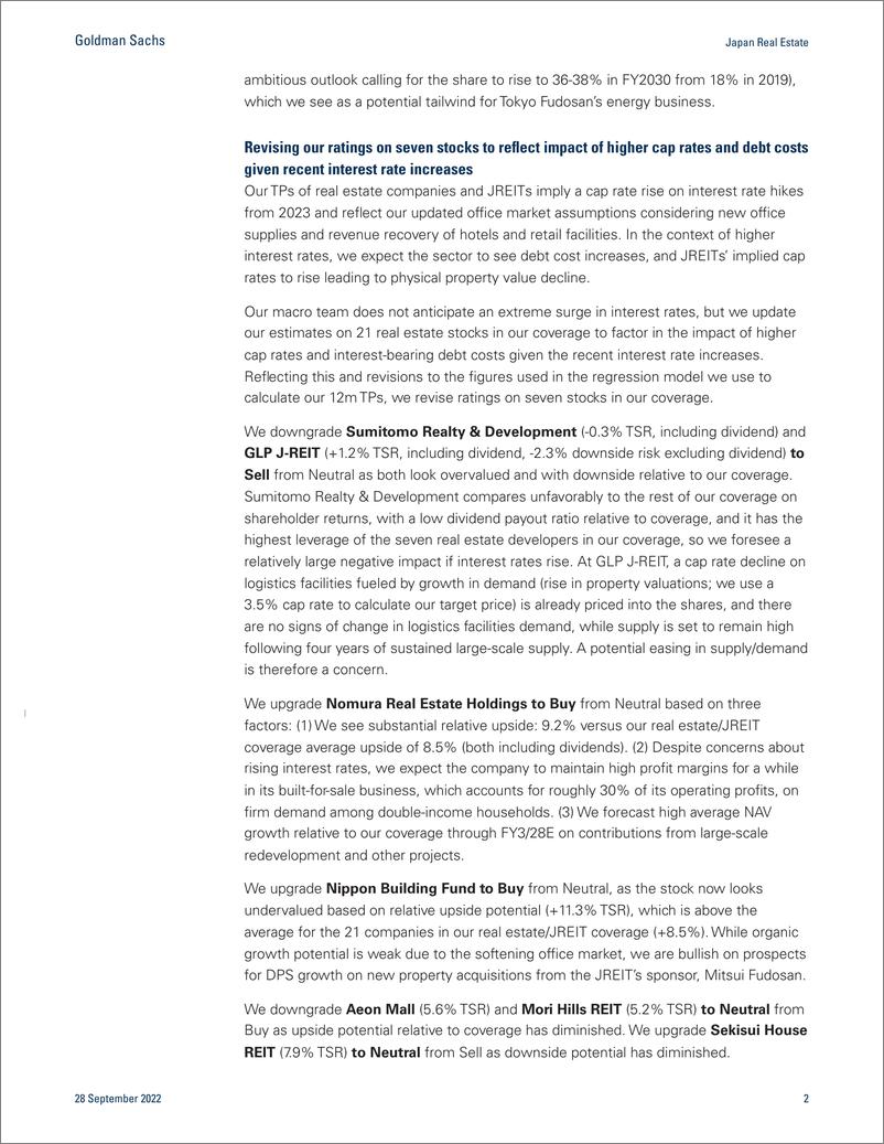 《Japan Real Estat Preference for re-opening opportunity and avoiding rate hike risk; 7 rating changes, 2 stocks onto CL(1)》 - 第3页预览图
