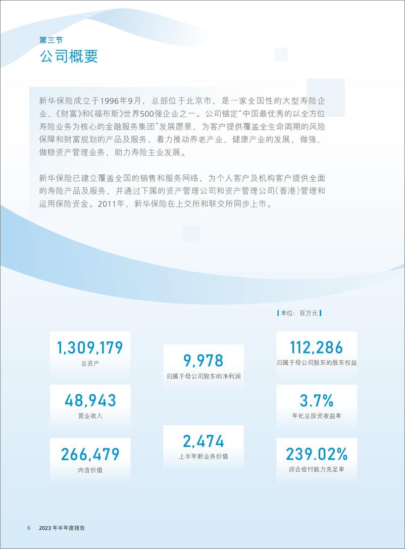 《新华保险2023年半年度报告-162页》 - 第8页预览图