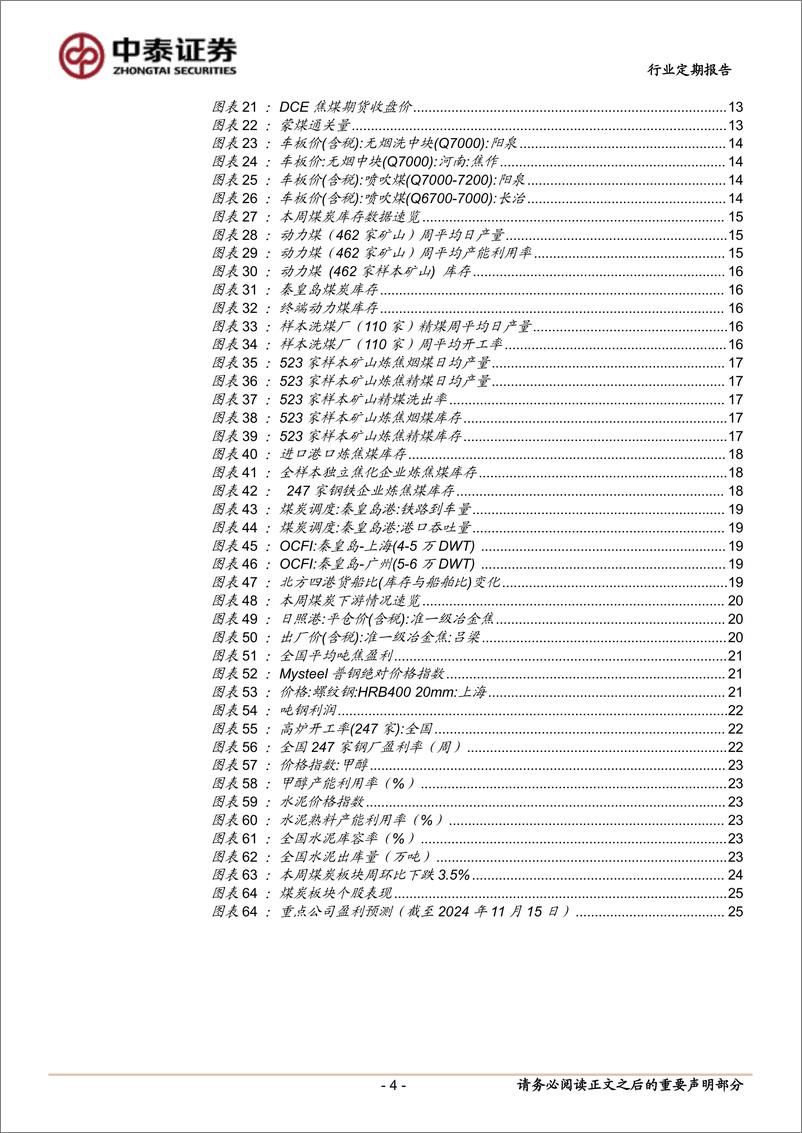 《煤炭行业：北方寒潮预警来临，日耗爬坡有望加速-241116-中泰证券-27页》 - 第4页预览图