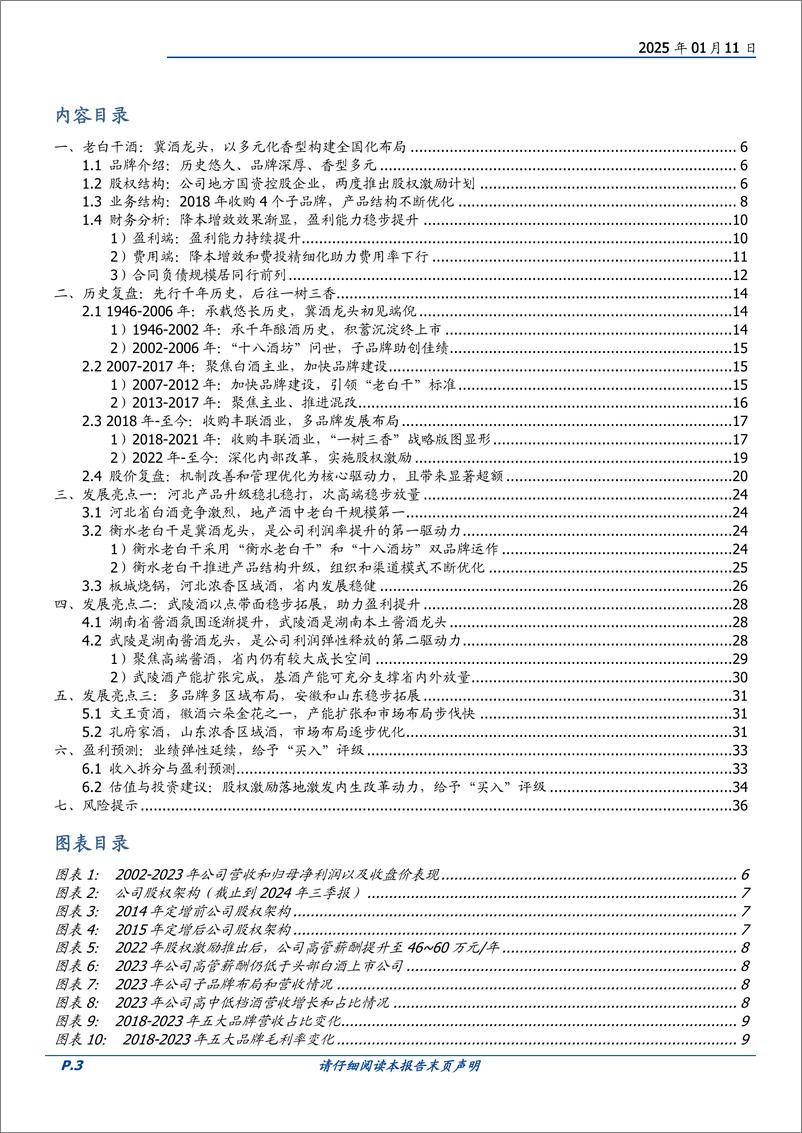 《老白干酒(600559)冀酒龙头一树三香，国改见效势能释放-250111-国盛证券-37页》 - 第3页预览图