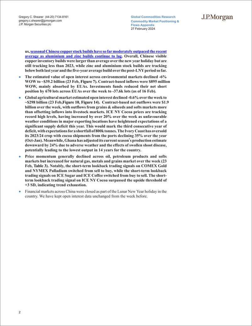 《JPMorgan Econ  FI-Commodity Market Positioning  Flows Appendix Global commodi...-106723509》 - 第2页预览图