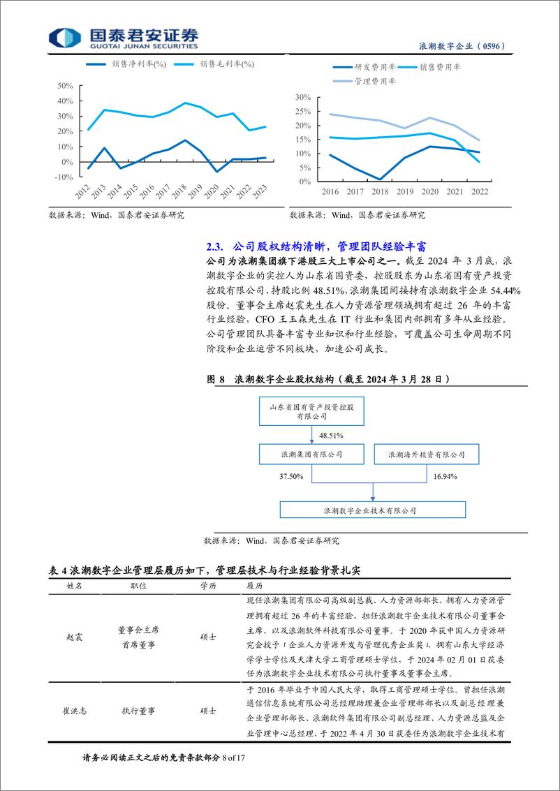 《浪潮数字企业(0596.HK)首次覆盖报告：国资ERP领军者，乘国产化浪潮加速云转型-240406-国泰君安-17页》 - 第8页预览图