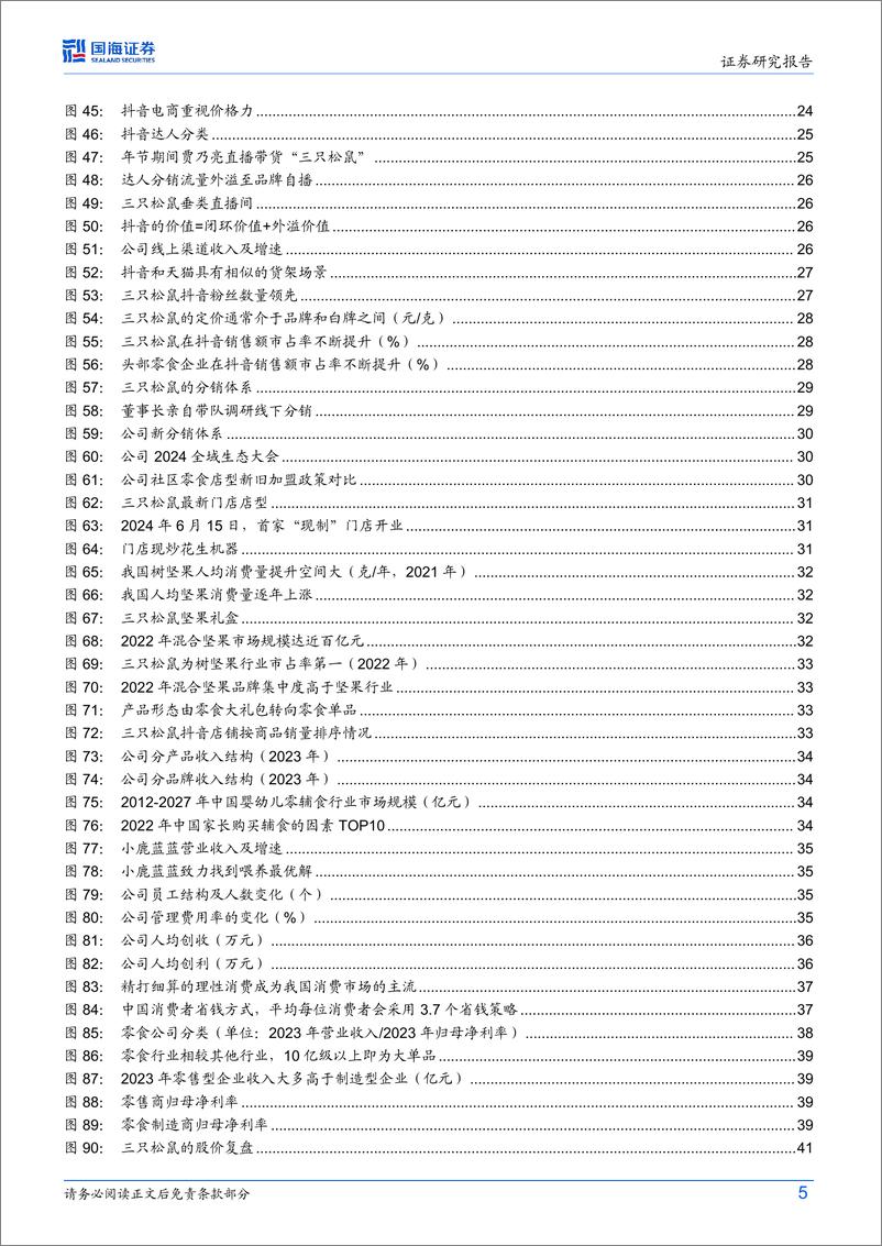 《三只松鼠(300783)公司深度研究：深化供应链改革，“D%2bN”全渠道突围，零食龙头征程再起-240802-国海证券-47页》 - 第5页预览图