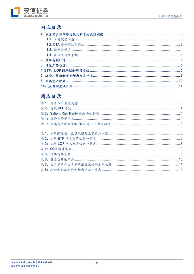 《安信证2018021FOF和资产配置周报：从量化驱动型策略角度说明美股调整》 - 第2页预览图