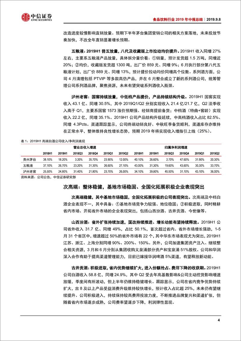 《食品饮料行业2019年中报总结：白酒啤酒亮眼，食品龙头穿越周期-20190908-中信证券-18页 - 副本》 - 第8页预览图