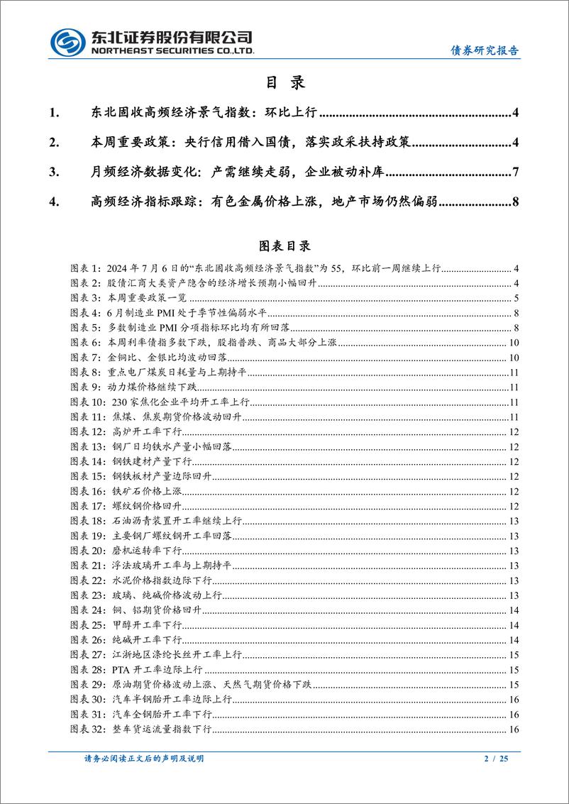 《政策及基本面观察：大宗价格普遍回升，央行推进信用借债-240706-东北证券-25页》 - 第2页预览图