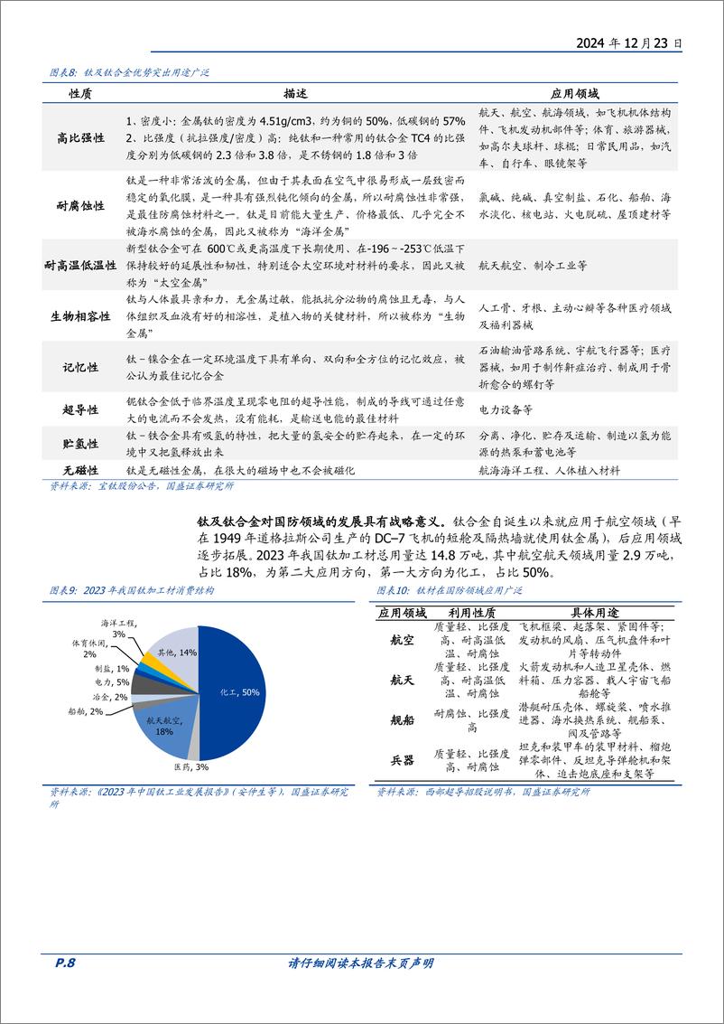 《西部材料(002149)稀有金属材料平台，新一轮放量军品领先受益者-241223-国盛证券-20页》 - 第8页预览图