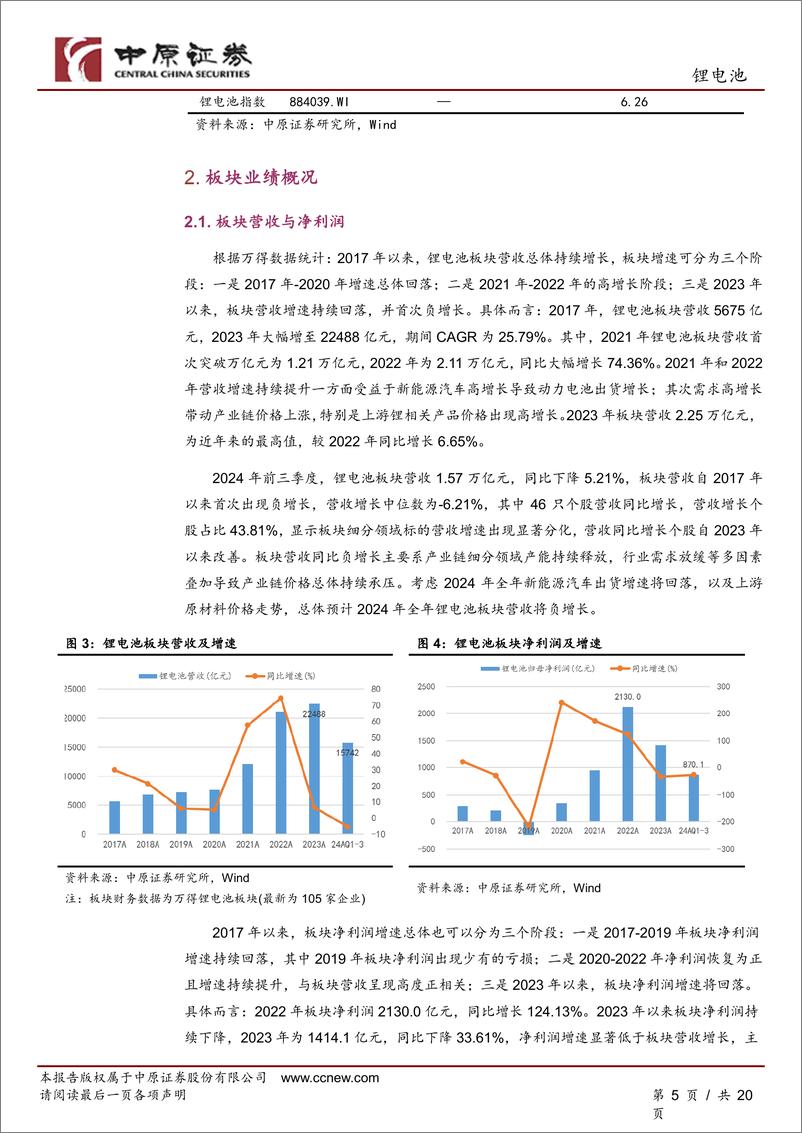 《锂电池行业2024年三季报总结及展望：业绩环比改善，板块积极关注-241120-中原证券-20页》 - 第5页预览图