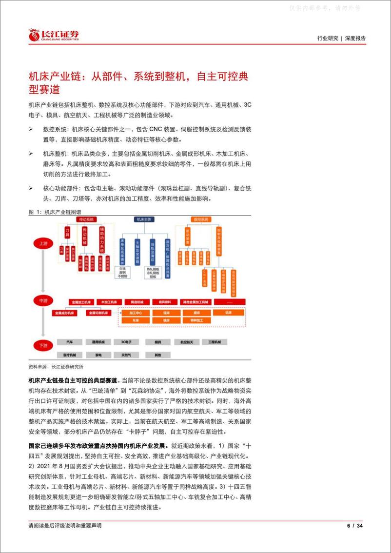 《长江证券-机械行业：自主崛起，如何看待机床产业链不同环节自主可控机遇？-230424》 - 第6页预览图