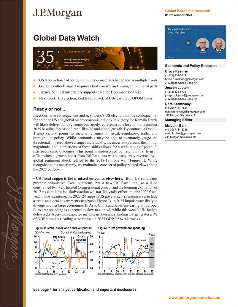 《JPMorgan Econ  FI-Global Data Watch Ready or not ...-111262846》 - 第1页预览图