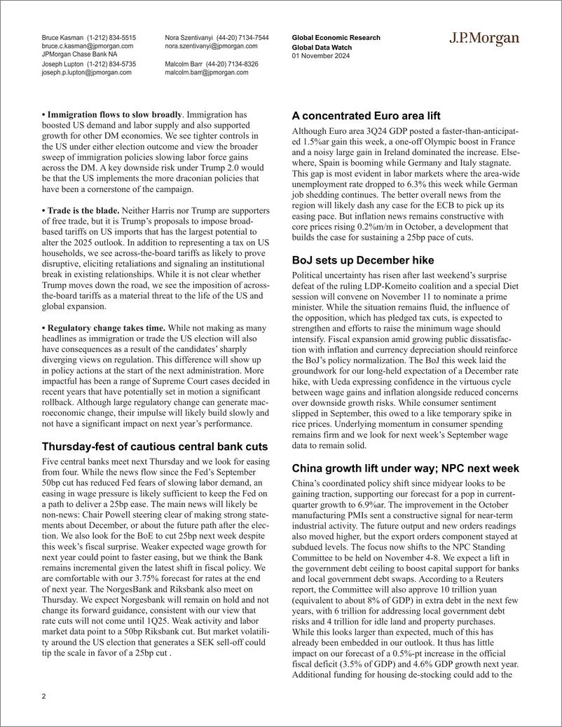 《JPMorgan Econ  FI-Global Data Watch Ready or not ...-111262846》 - 第2页预览图