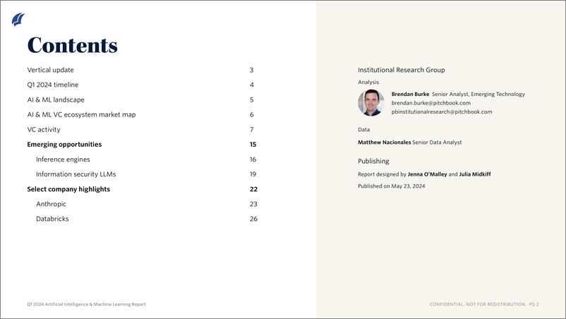 《PitchBook-2024年一季度人工智能与机器学习报告（英）-2024.5-13页》 - 第2页预览图