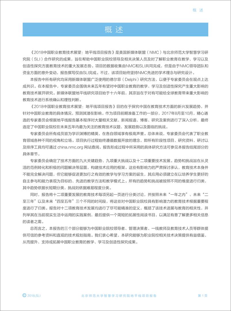 《北京师范大学智慧学习研究院：2018中国职业教育技术展望地平线项目报告》 - 第5页预览图