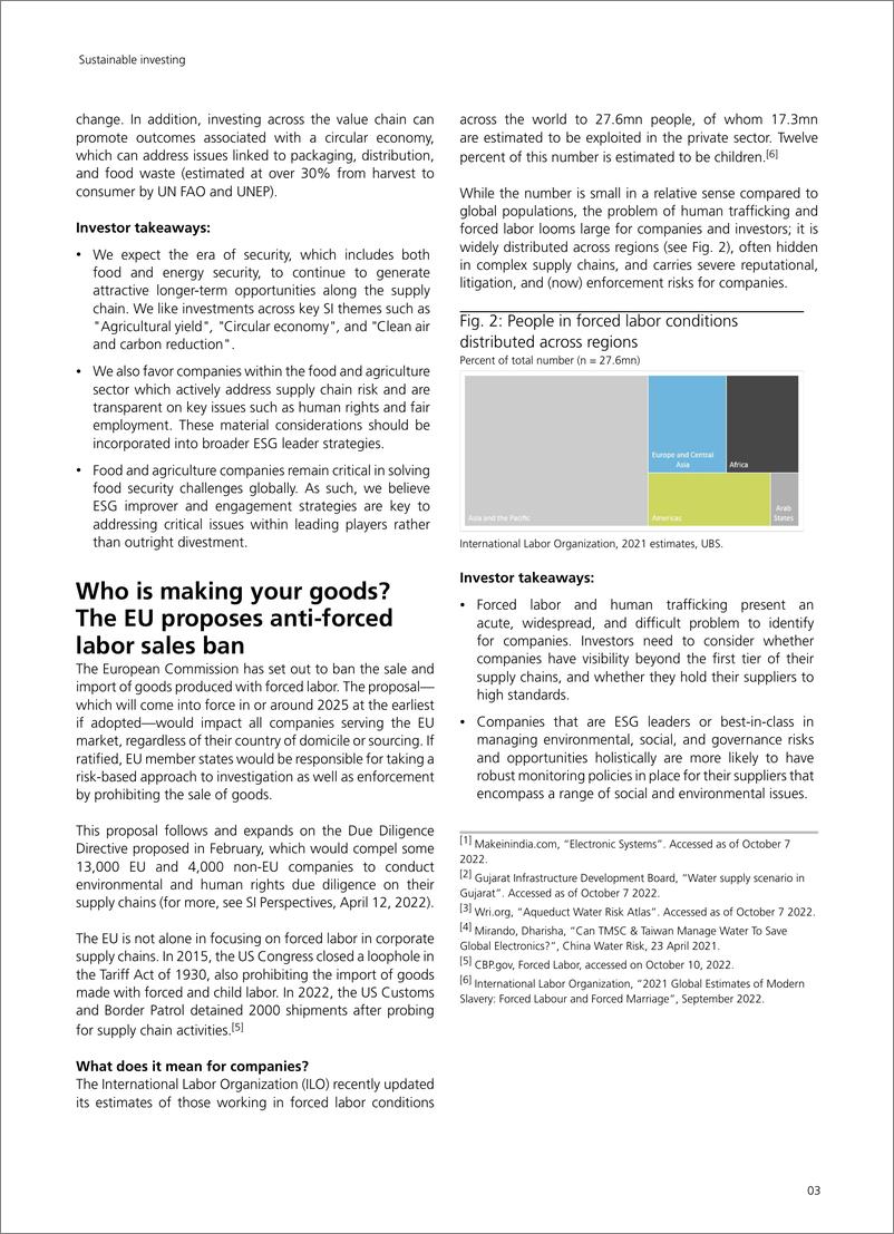 《Sustainable investinSustainable Investing Perspectives Drought and your phone, forced labor, and food security, 11 October 2022》 - 第4页预览图